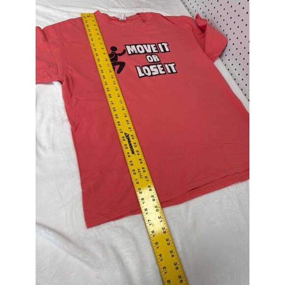 Gildan Adult Pink Move It or Lose It Graphic Tee Size XL Cotton Short Sleeve - Picture 7 of 8